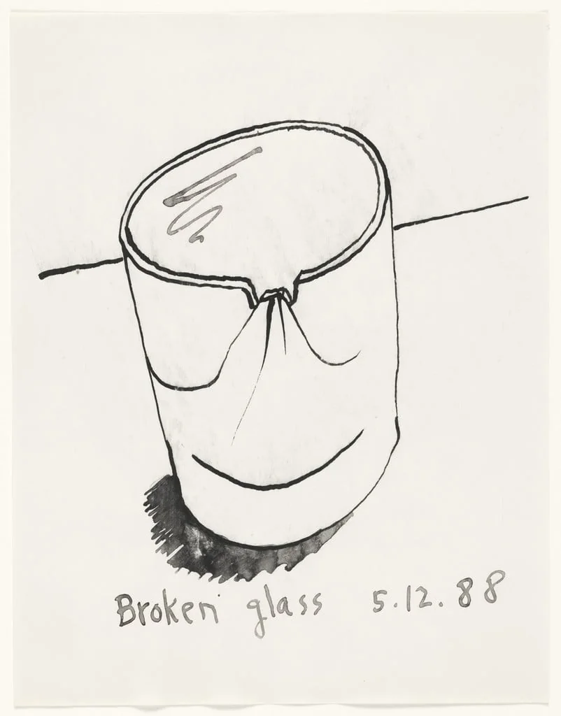 Untitled, by Ray Johnson, ink, 1988