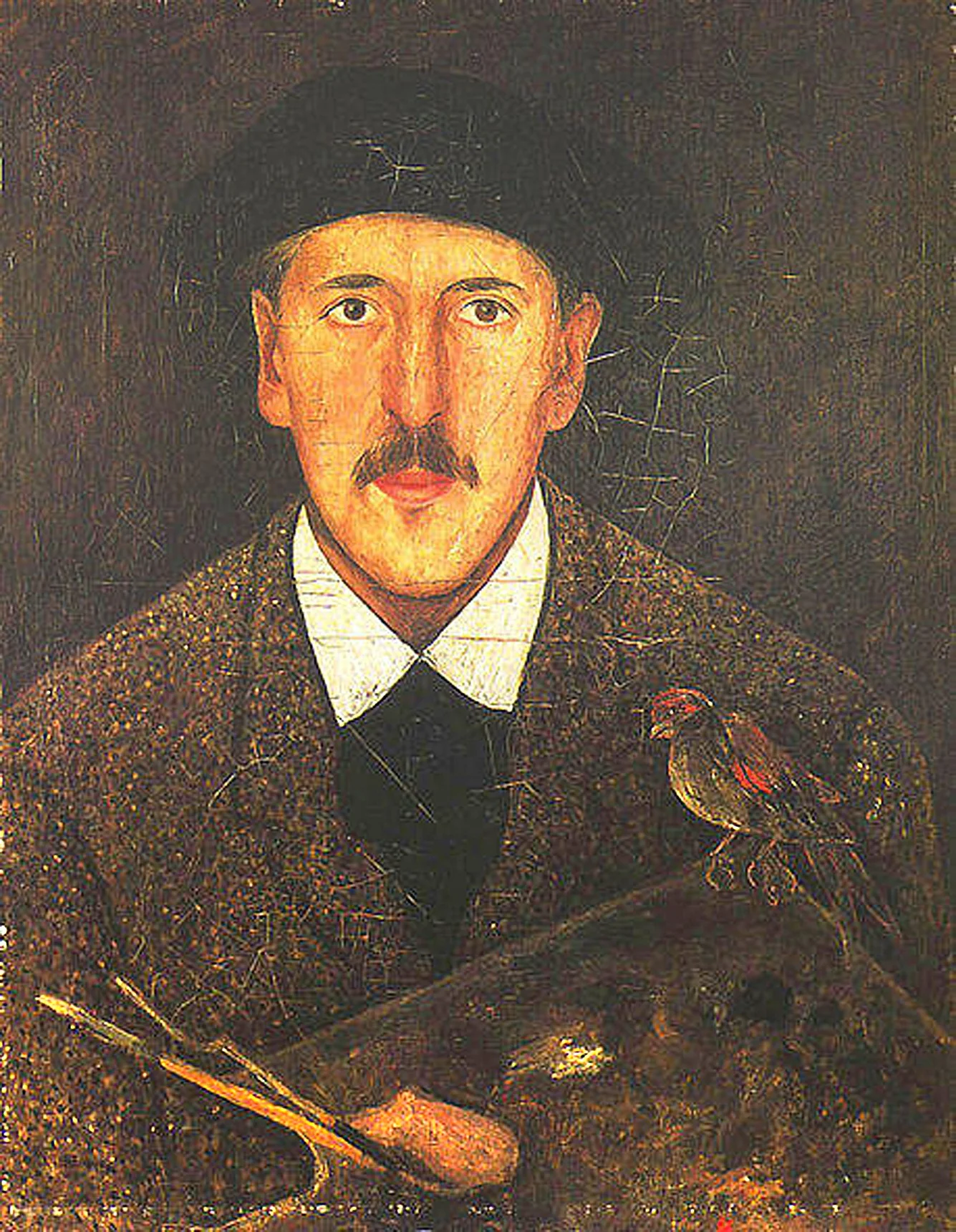 Self-portrait, by Tadeusz Makowski, oil, 1919