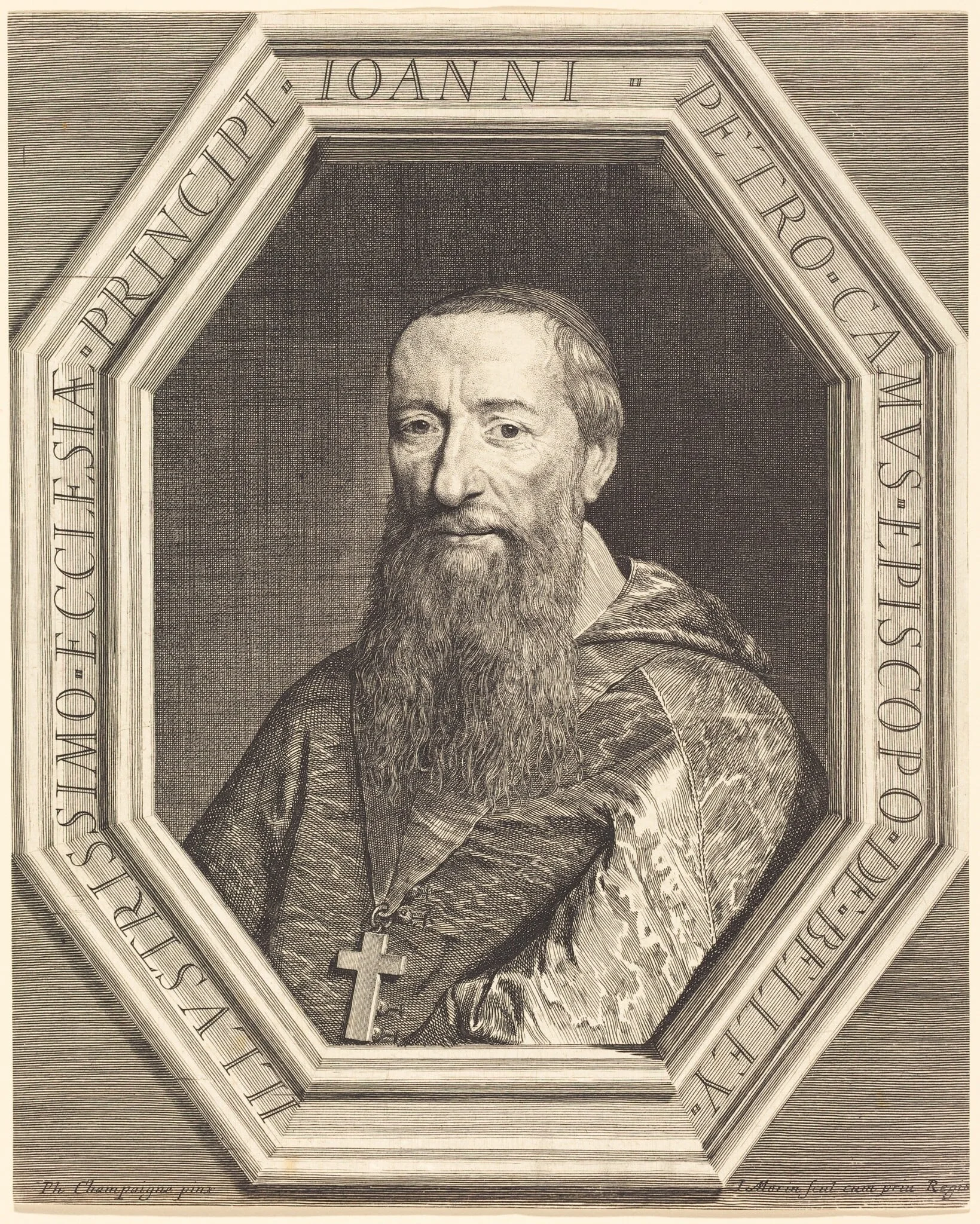 Jean Pierre Camus, by Jean Morin, ink, 1625
