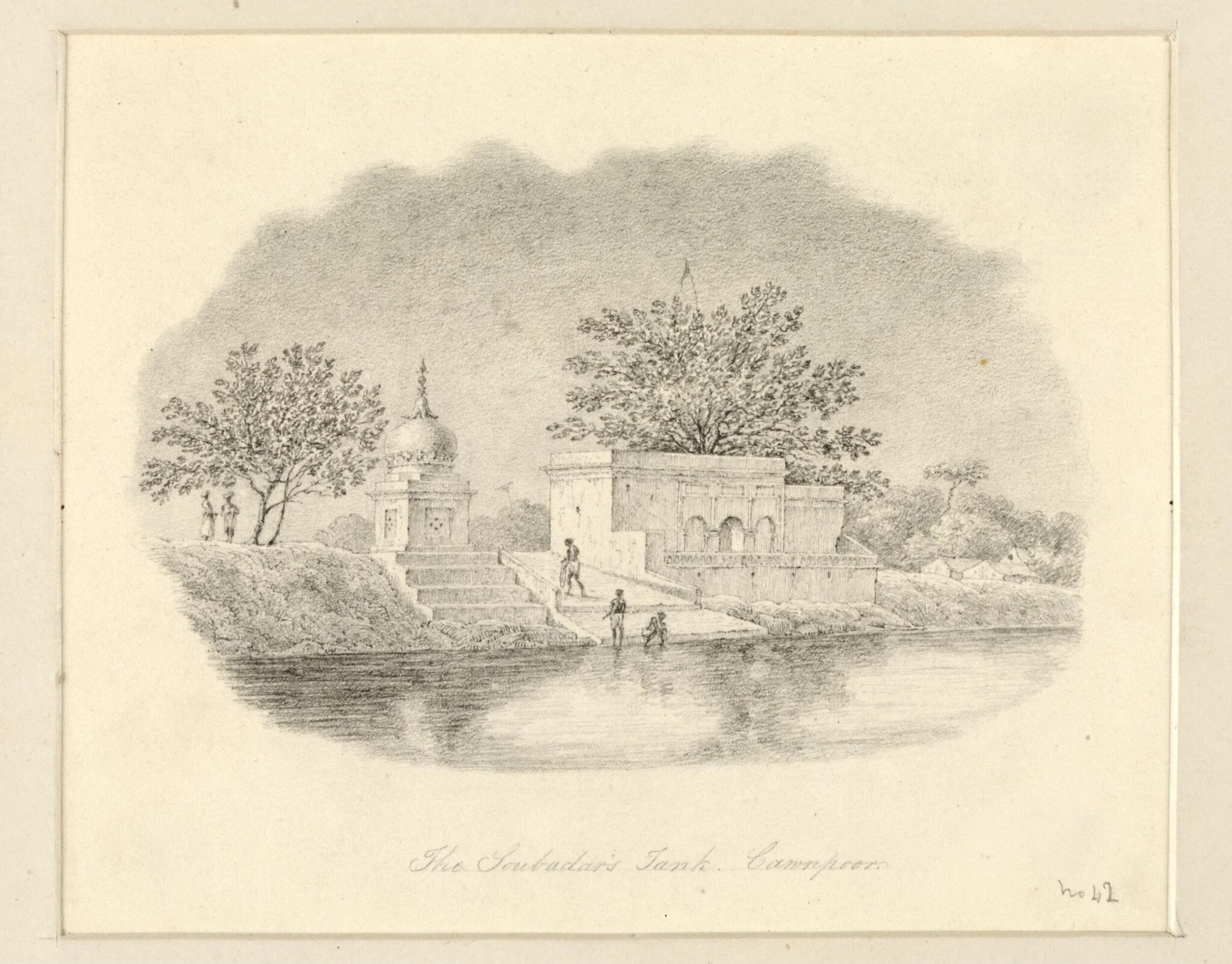The Soubadars Tank, Cawnpoor, by Robert Captain Smith, 1830
