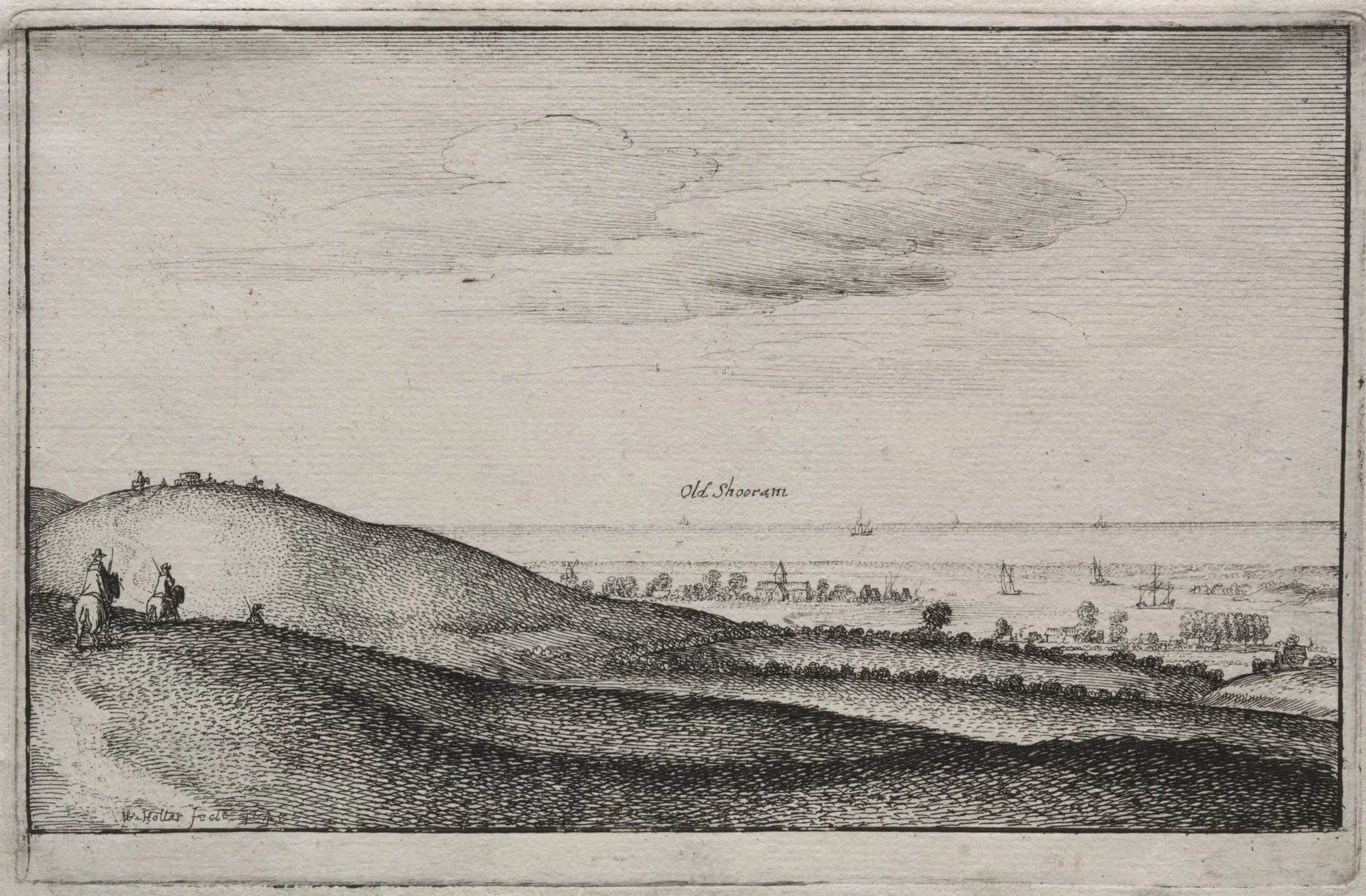 English Views:  Old Shoreham, by Wenceslaus Hollar, 1645