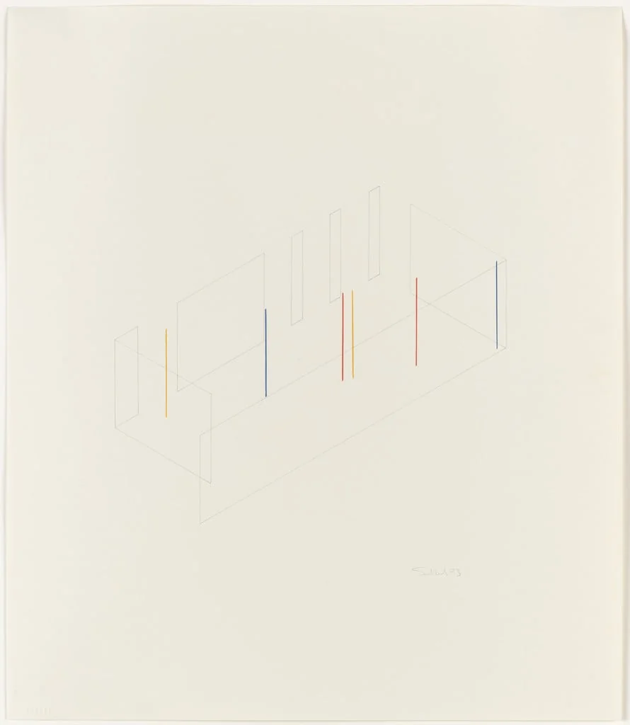 Untitled, by Fred Sandback, graphite, 1993