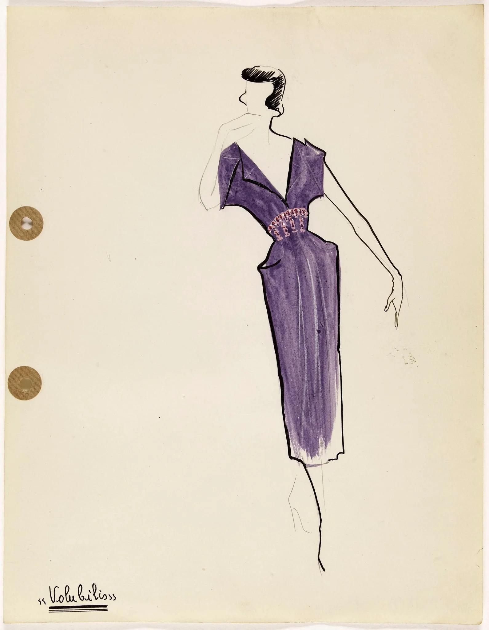 'Volubilis', by Carven, 1949