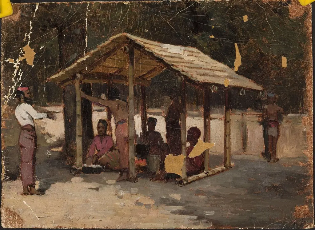 Scene in an Arab village