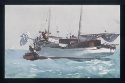 Taking on Wet Provisions (Schooner Marked Newport, K. W.)