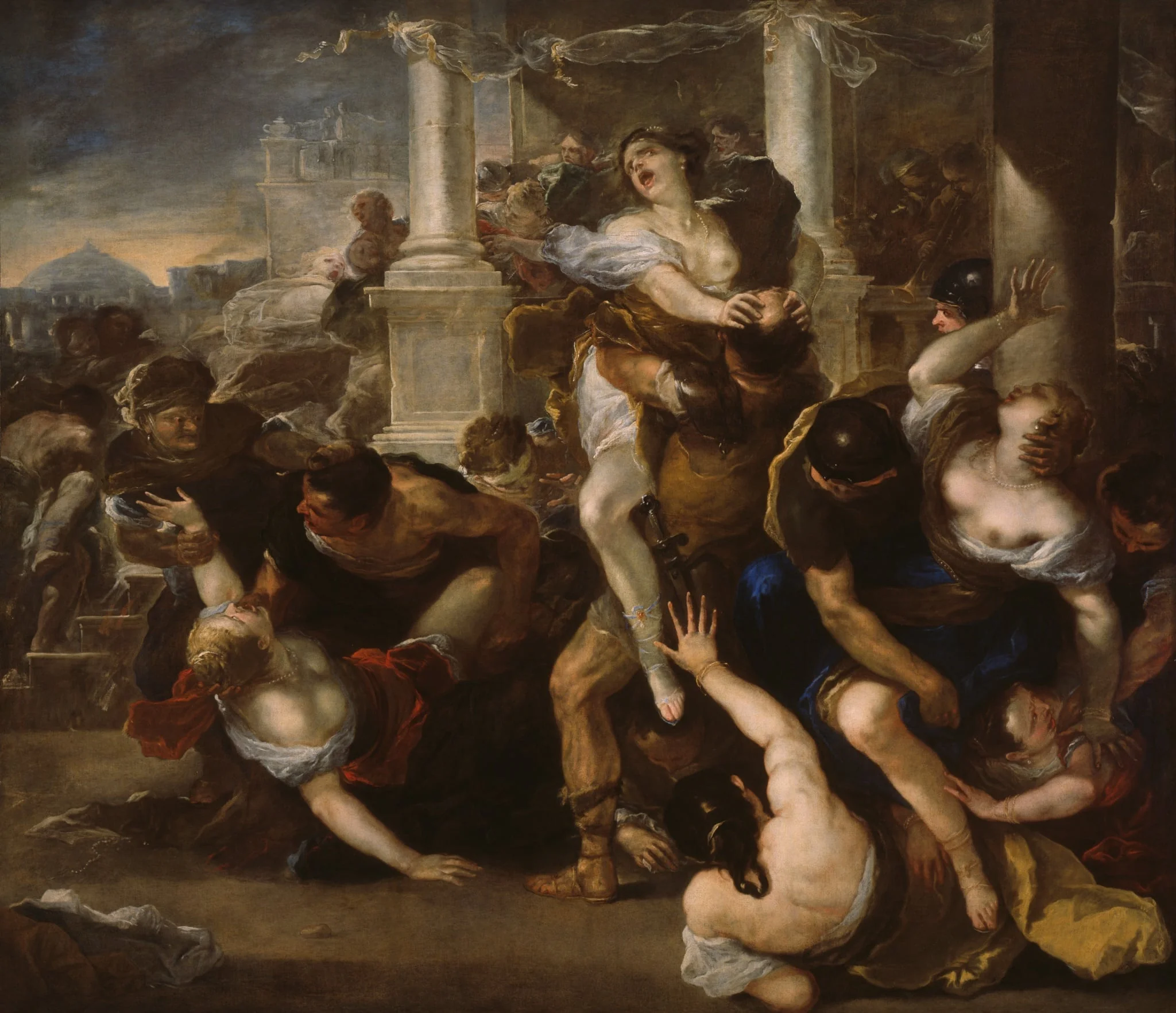 The Abduction of the Sabine Women, by Luca Giordano, oil, 1675