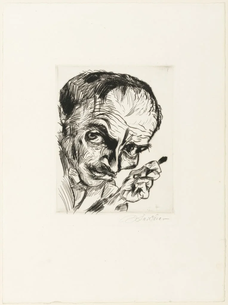 Untitled, by Ludwig Meidner, ink, 1920