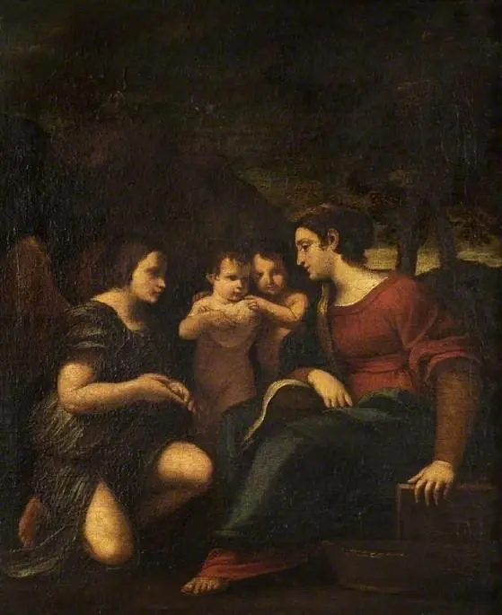 The Virgin with an Angel, the child Christ and St John the Baptist