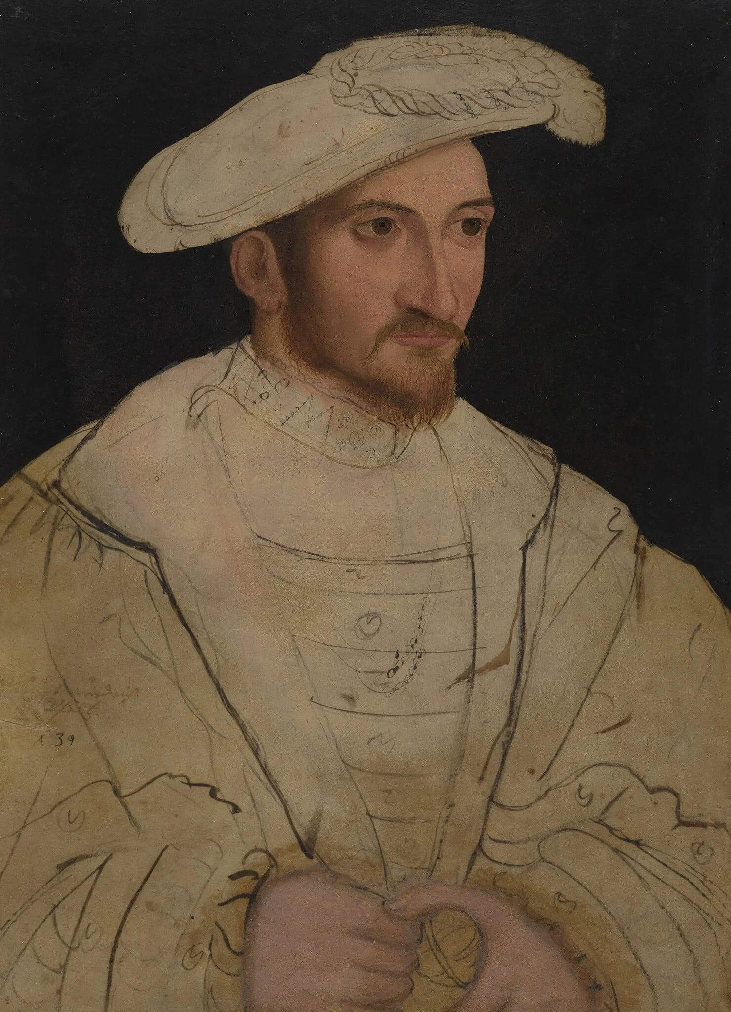 Pfalzgraf Friedrich III, by Peter Gertner, chalk, 1539