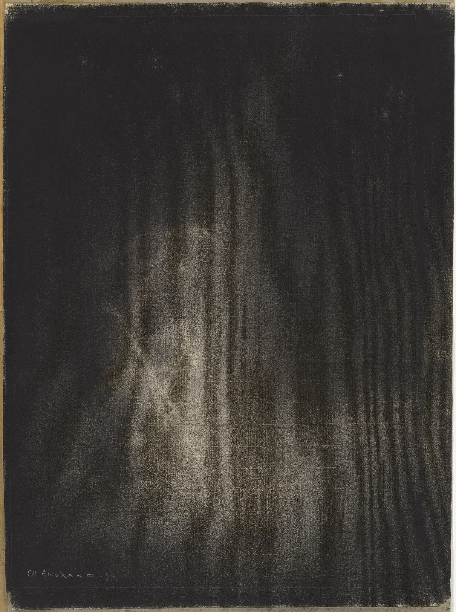 The Annunciation to the Shepherds, by Charles Angrand, charcoal, 1894
