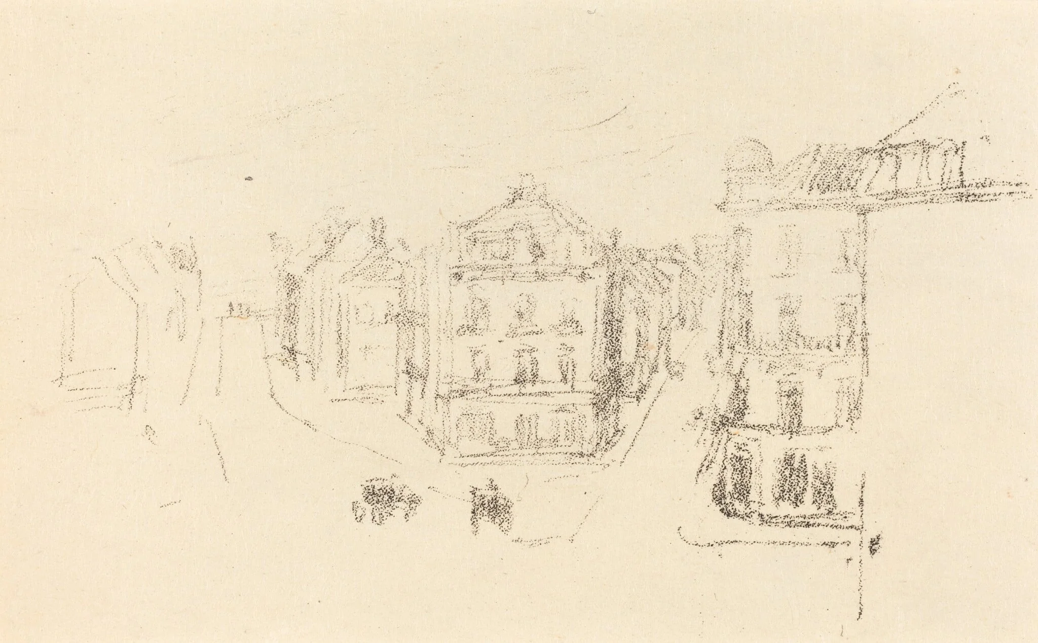 Trial Sketch: Grand Rue, Dieppe