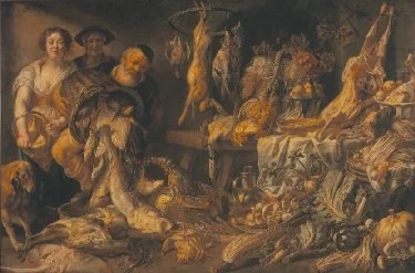 Fresh sea food, by Adriaen van Utrecht, oil, 1637