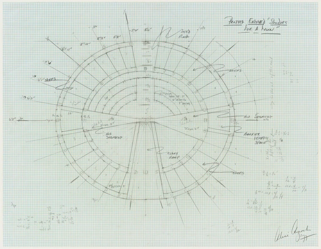 Untitled, by Alice Aycock, graphite, 1977