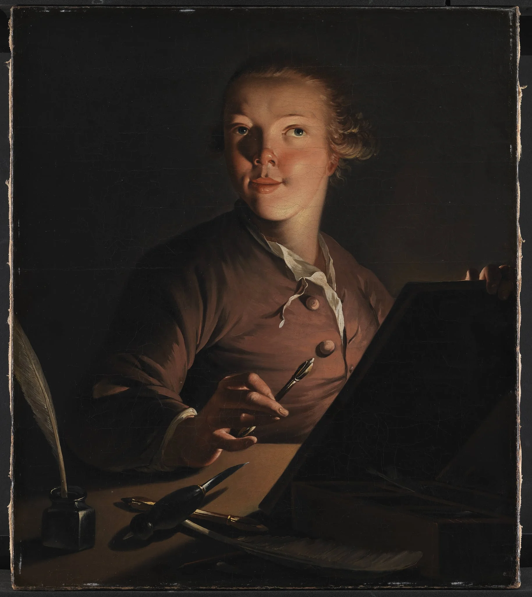 Self-portrait by Candlelight, by Unknown, unspecified, 1764
