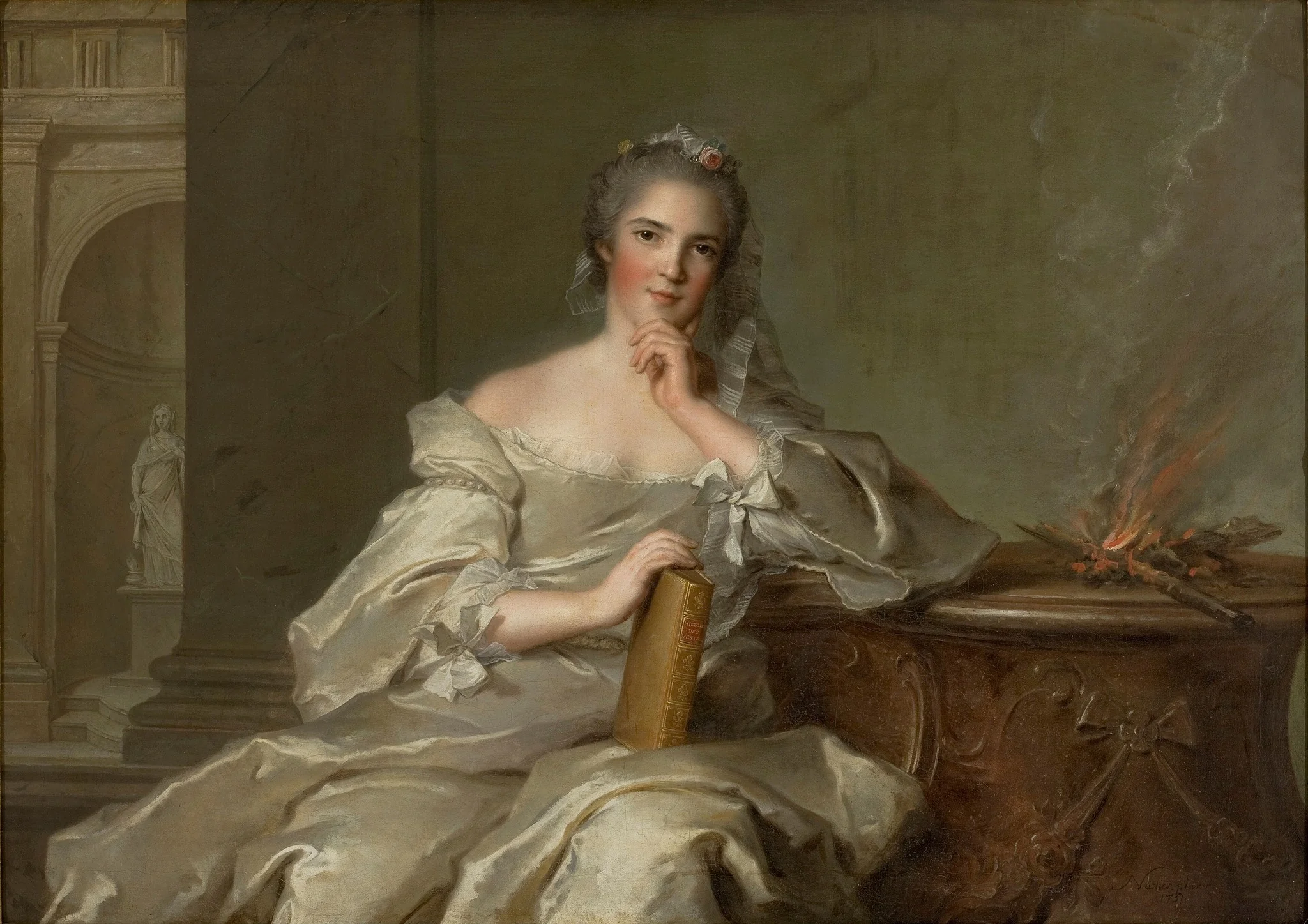 Princess Anne-Henriette of France - The Fire, by Jean-Marc Nattier, oil, 1751
