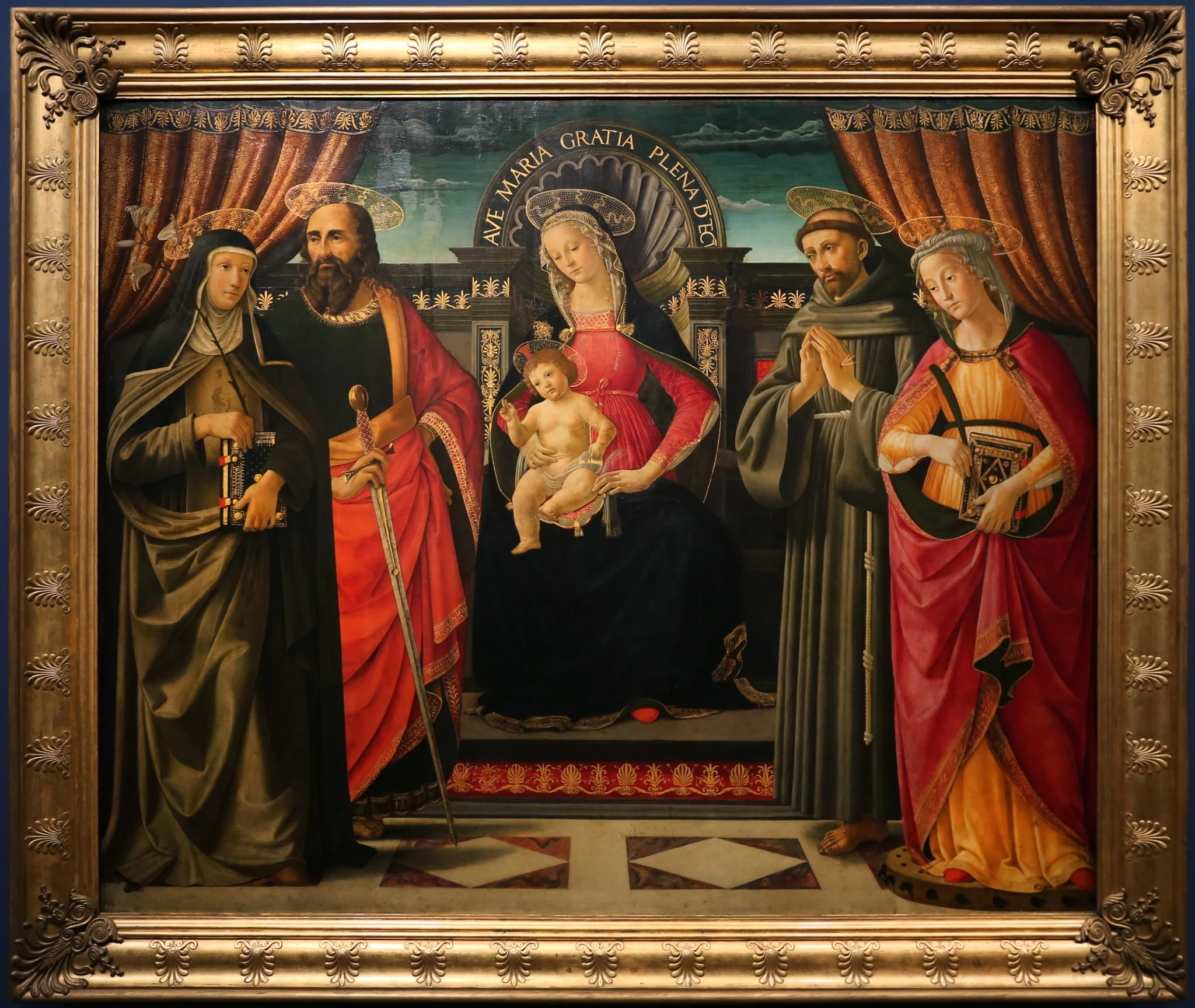The Virgin with Blessing Child Enthroned and Saints