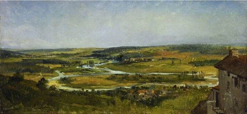 Paysage Panoramique, by Théodore Rousseau, oil, 1835