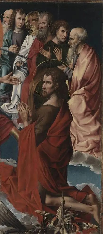 Last Judgement: Saint John the Baptist with six apostles