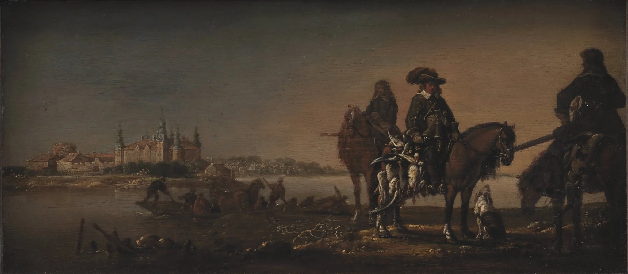 Prince Christian, the Heir Apparent, Hunting Ducks at Nykøbing Castle, by Unknown, 1639