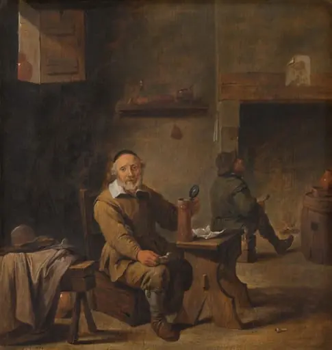 Elderly Man Seated in a Tavern