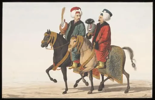 Two Royal Turban-Bearers on horseback