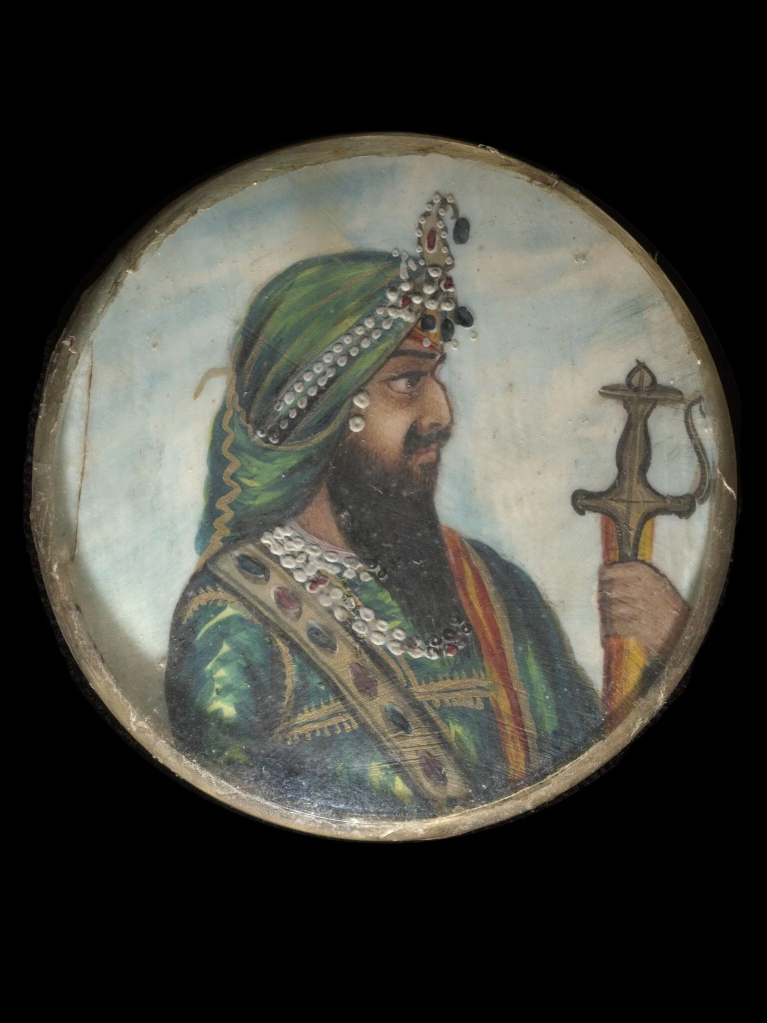 Dhian Singh, by Unknown, paint, 1850