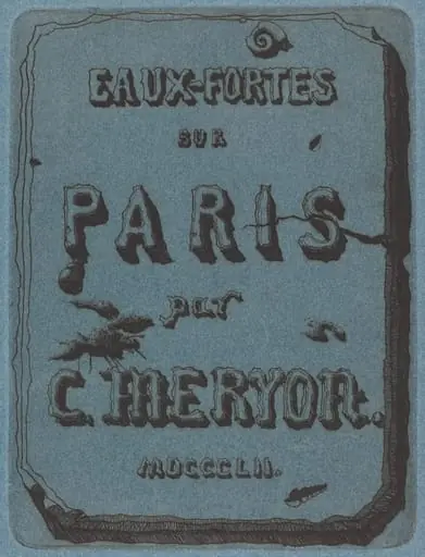 Titre des eaux-fortes sur Paris (Title Page to the Set of Etchings of Paris)
