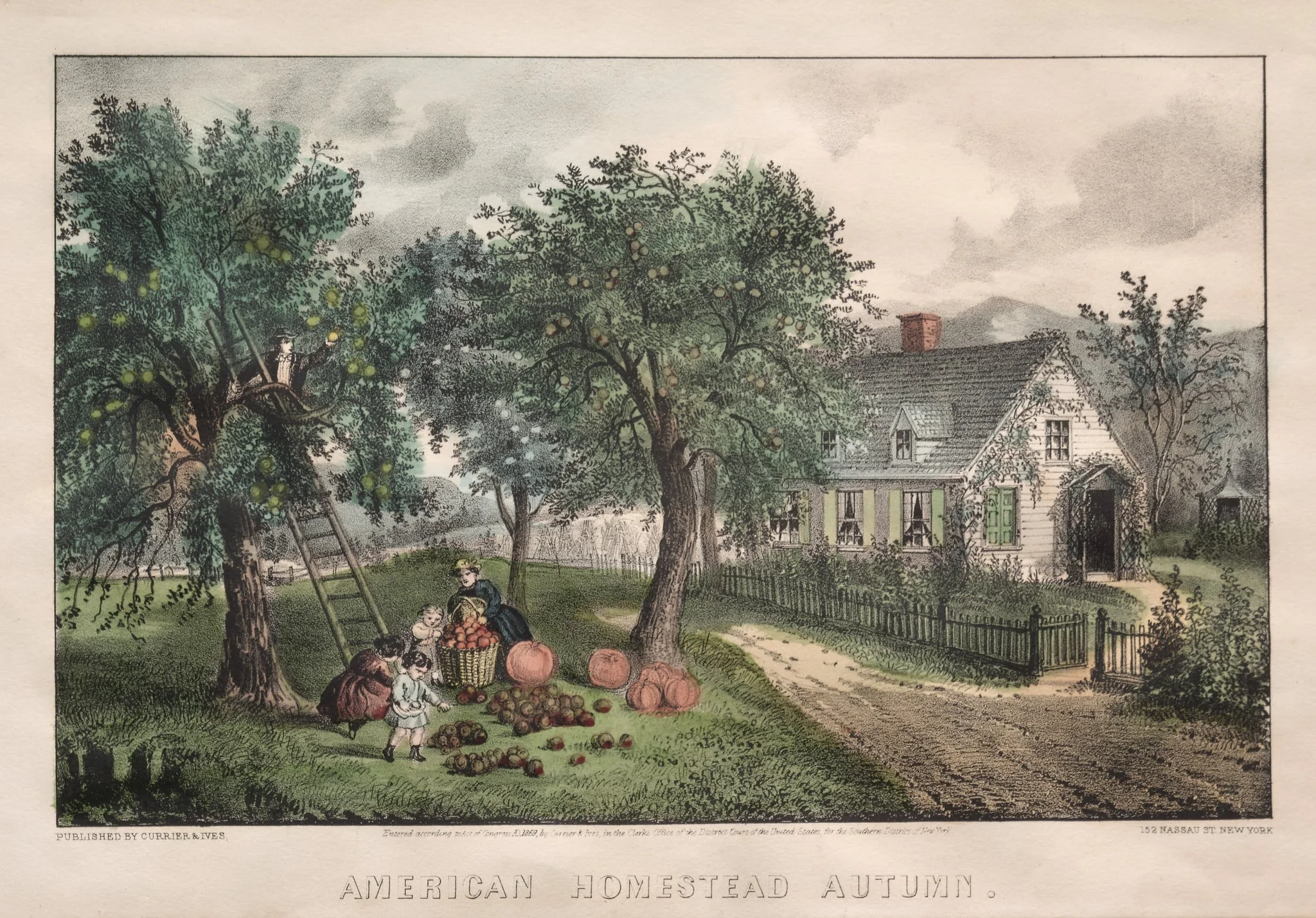 American Homestead, by James Merritt Ives, 1869