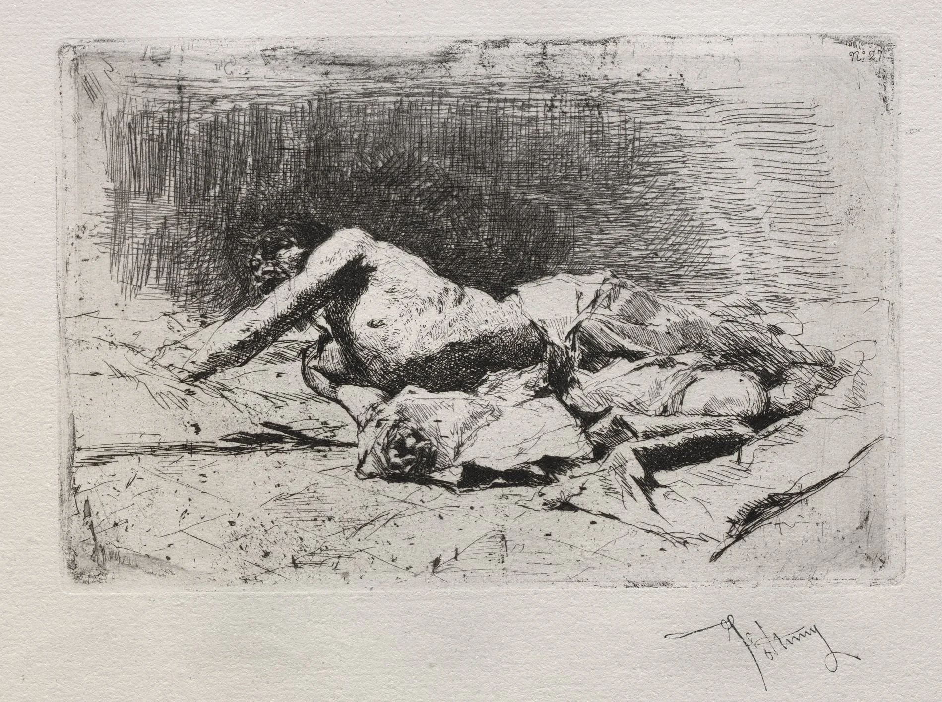 Man Rolling on the Ground, by Mariano Fortuny Marsal, 1865