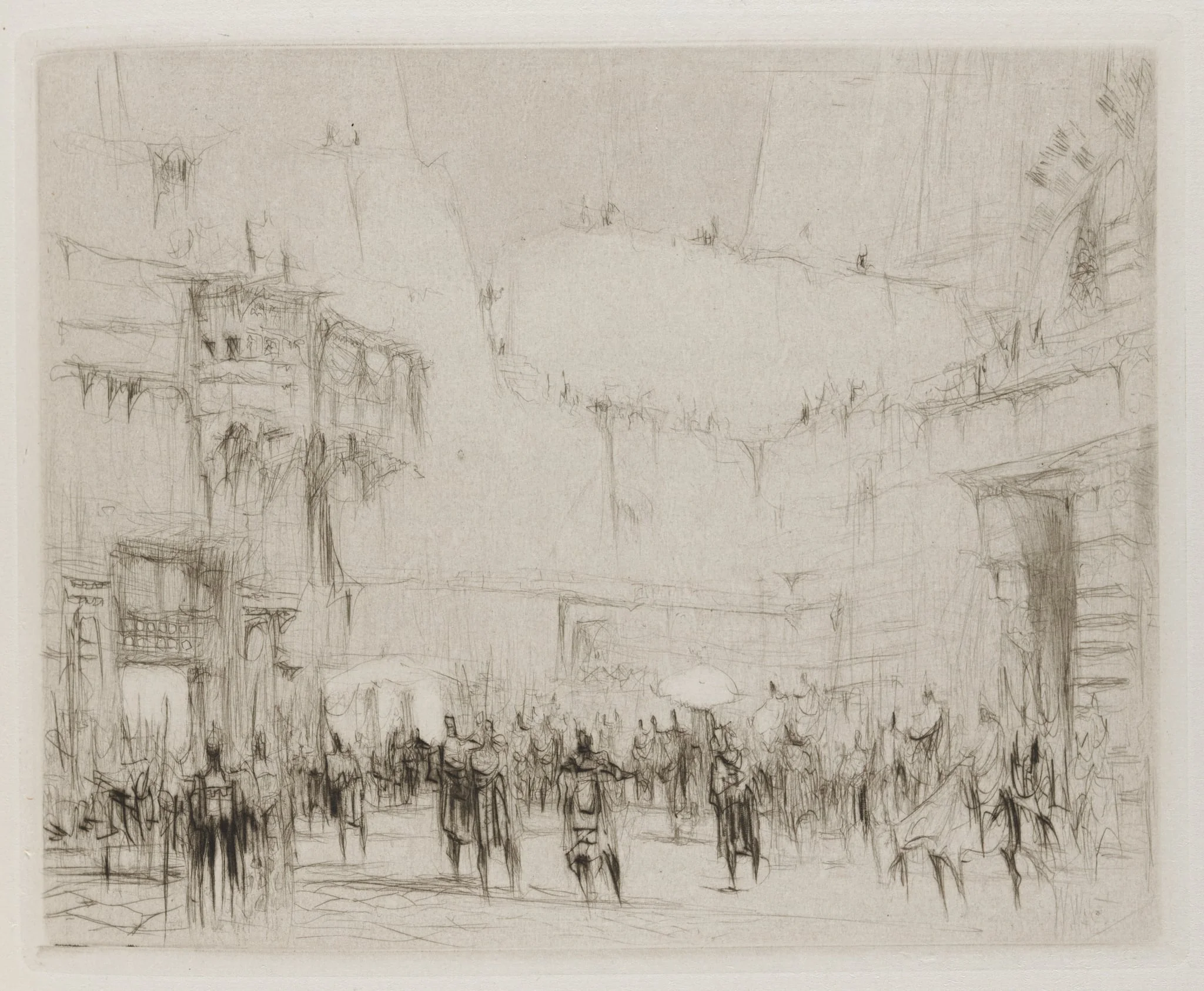 Herodias: Page 19, The ramparts were thronged with people when Vitellius entered the castle gates, by William Walcot, 1928