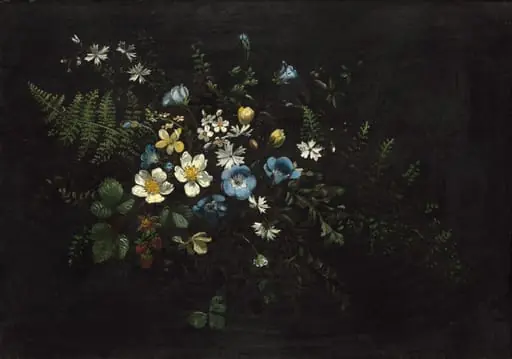 Spray of Flowers and Ferns