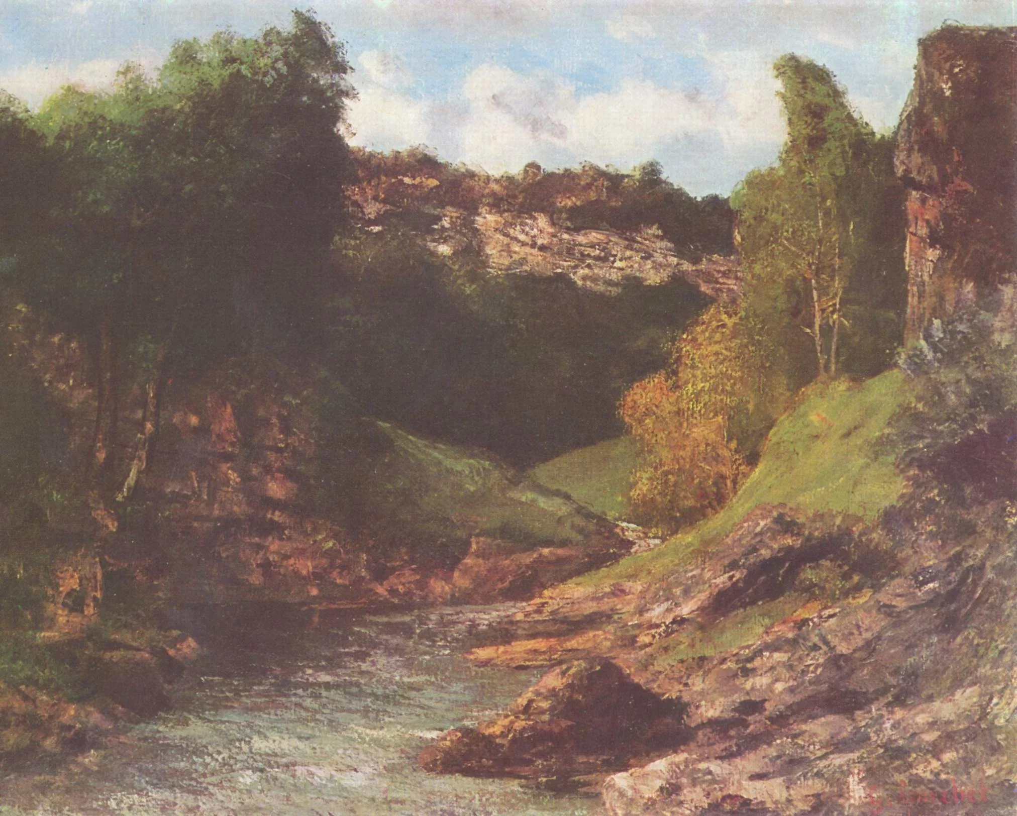 Landscape with Rocks, by Gustave Courbet, oil, 1872