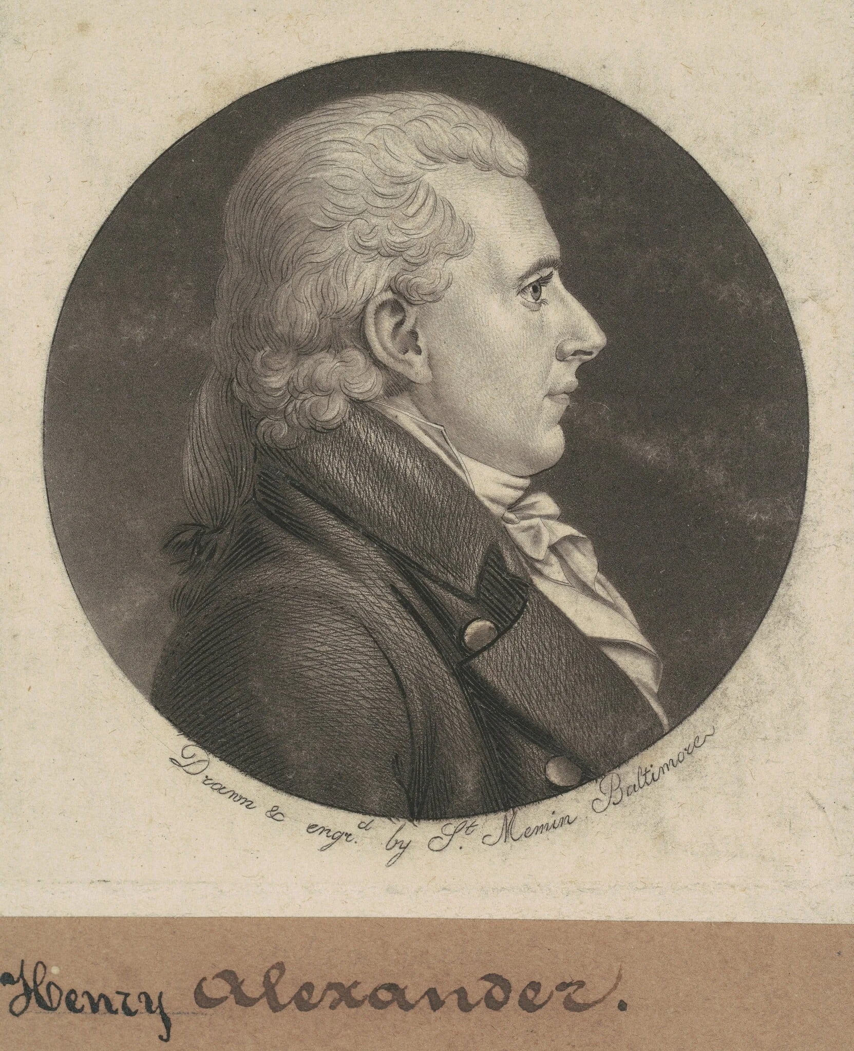 Henry Alexander, by Charles Balthazar Julien Févret de Saint-Mémin, ink, 1804