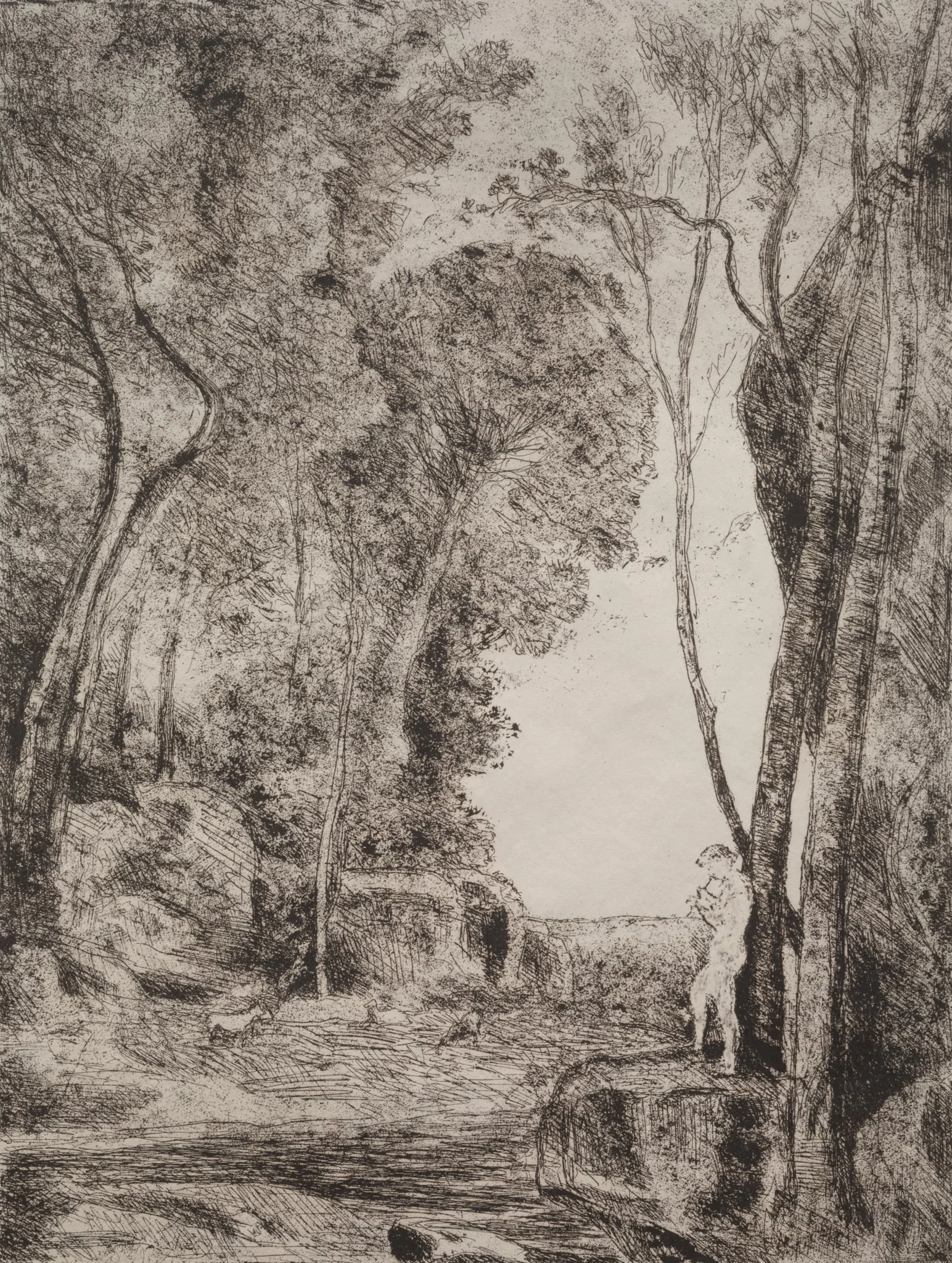 The Little Shepherd, by Jean Baptiste Camille Corot, 1855