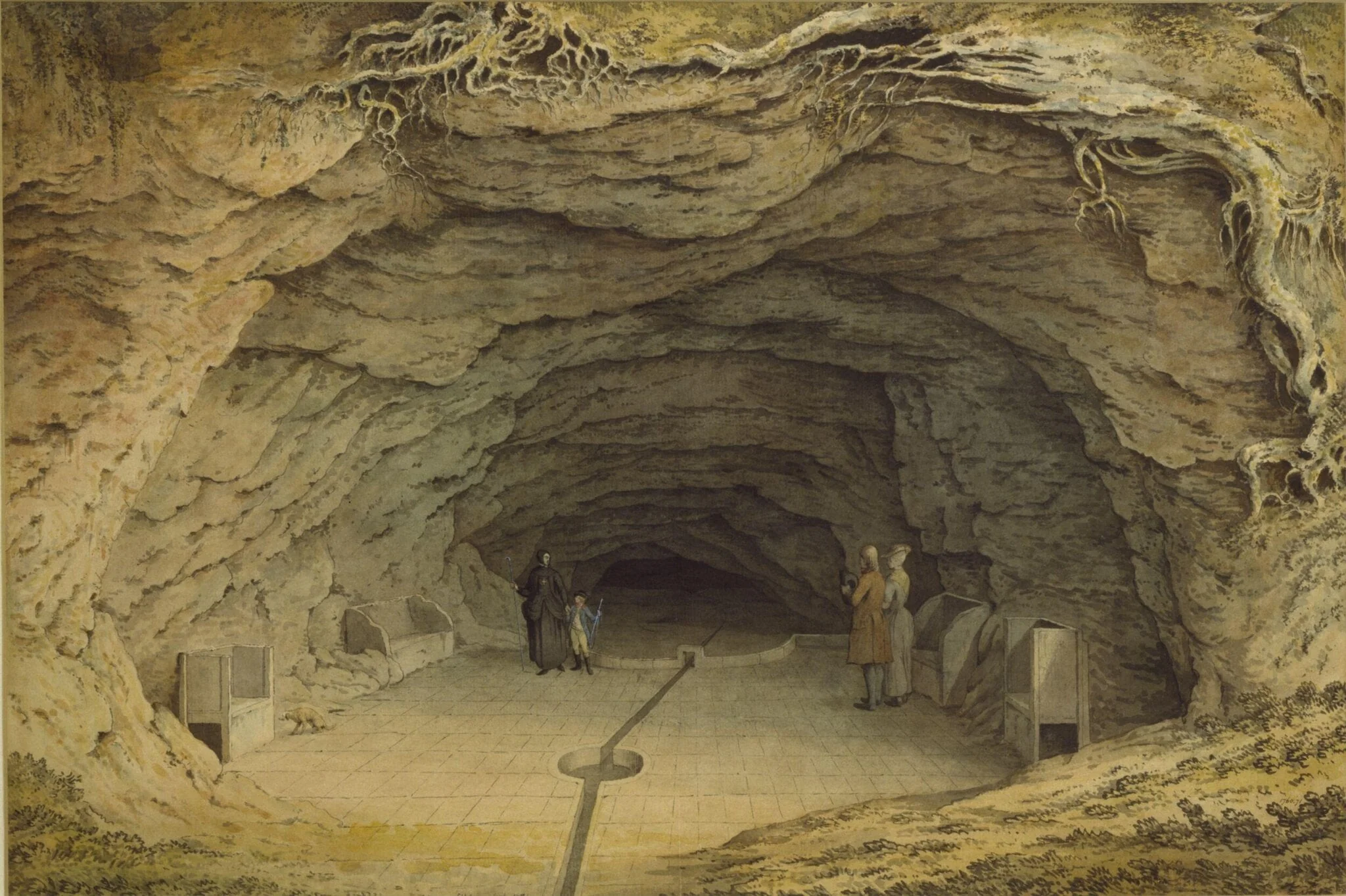 Mother Ludlam's Hole, near Farnham, by Grimm, watercolor, 1781