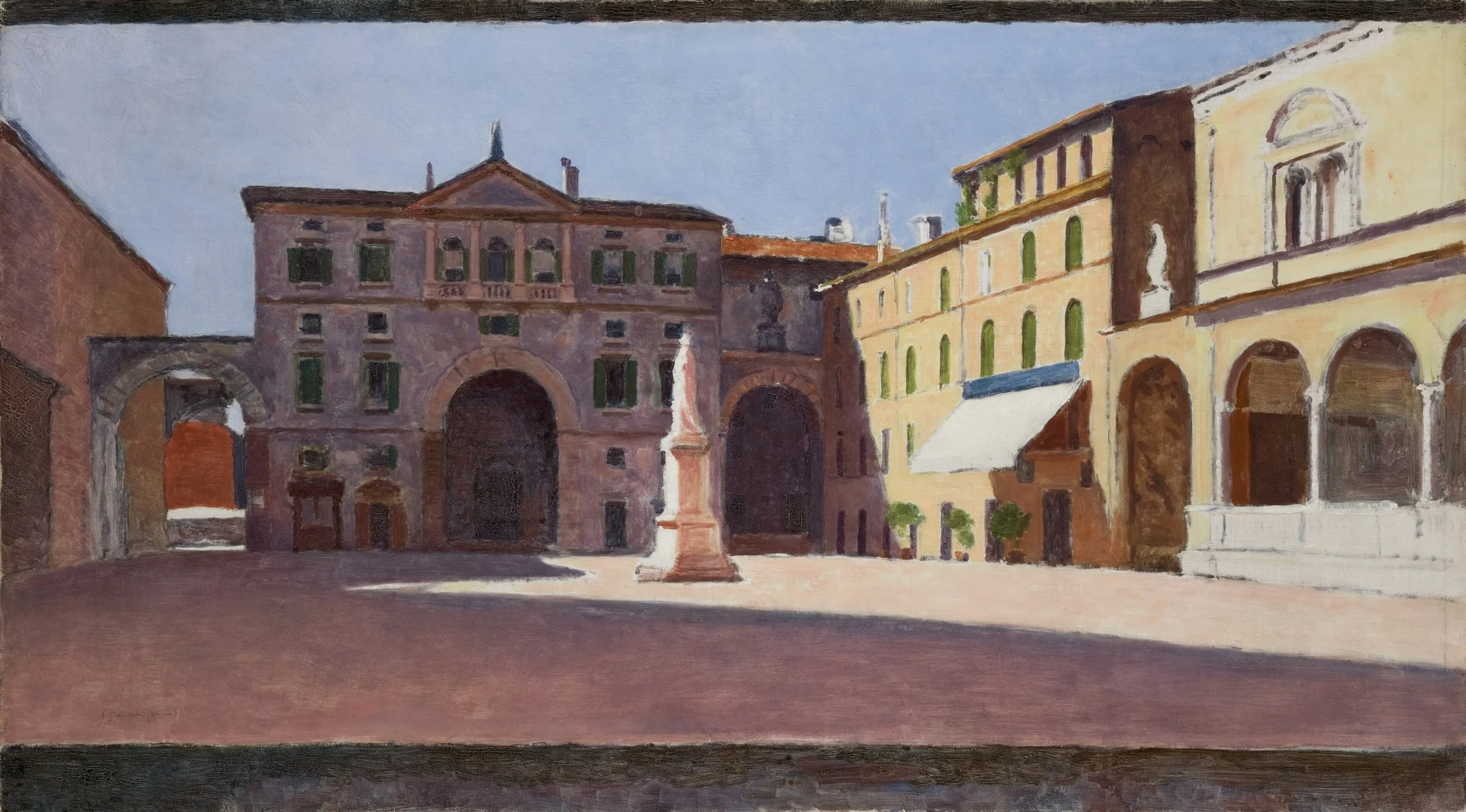 Piazza di Dante in Verona, by Aleksander Gierymski, oil, 1900
