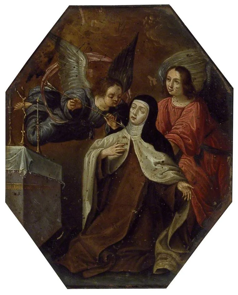 St Teresa of Avila in Ecstasy, by Unknown, oil, 1620