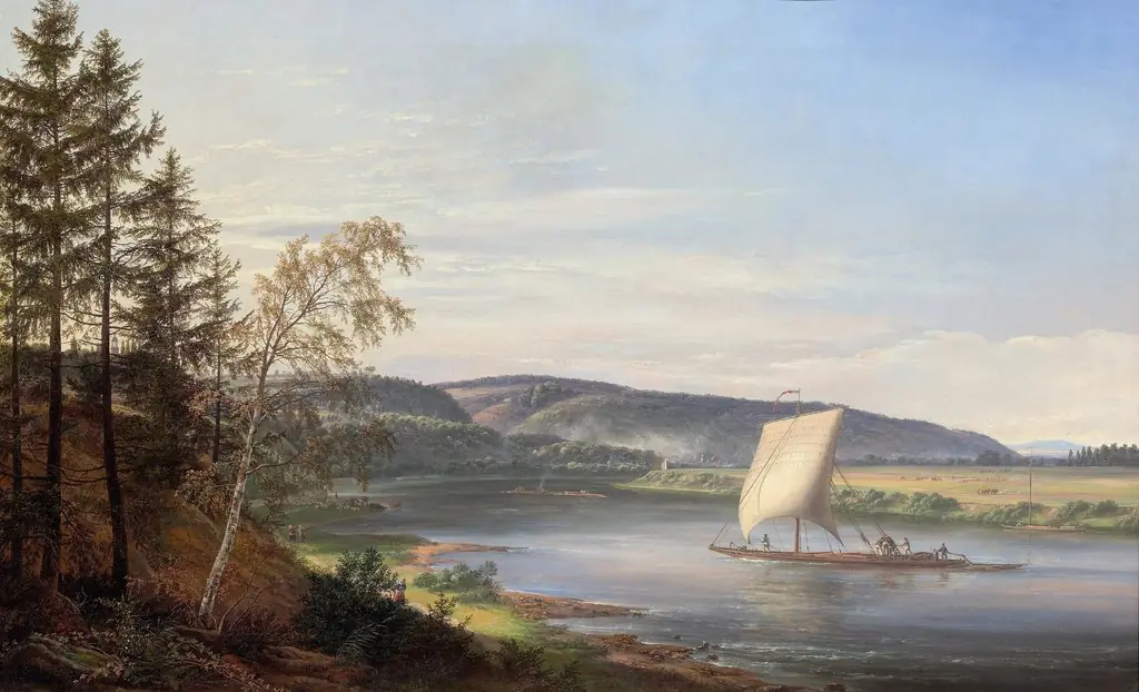View of the Elbe from Coselschen Garten near Dresden