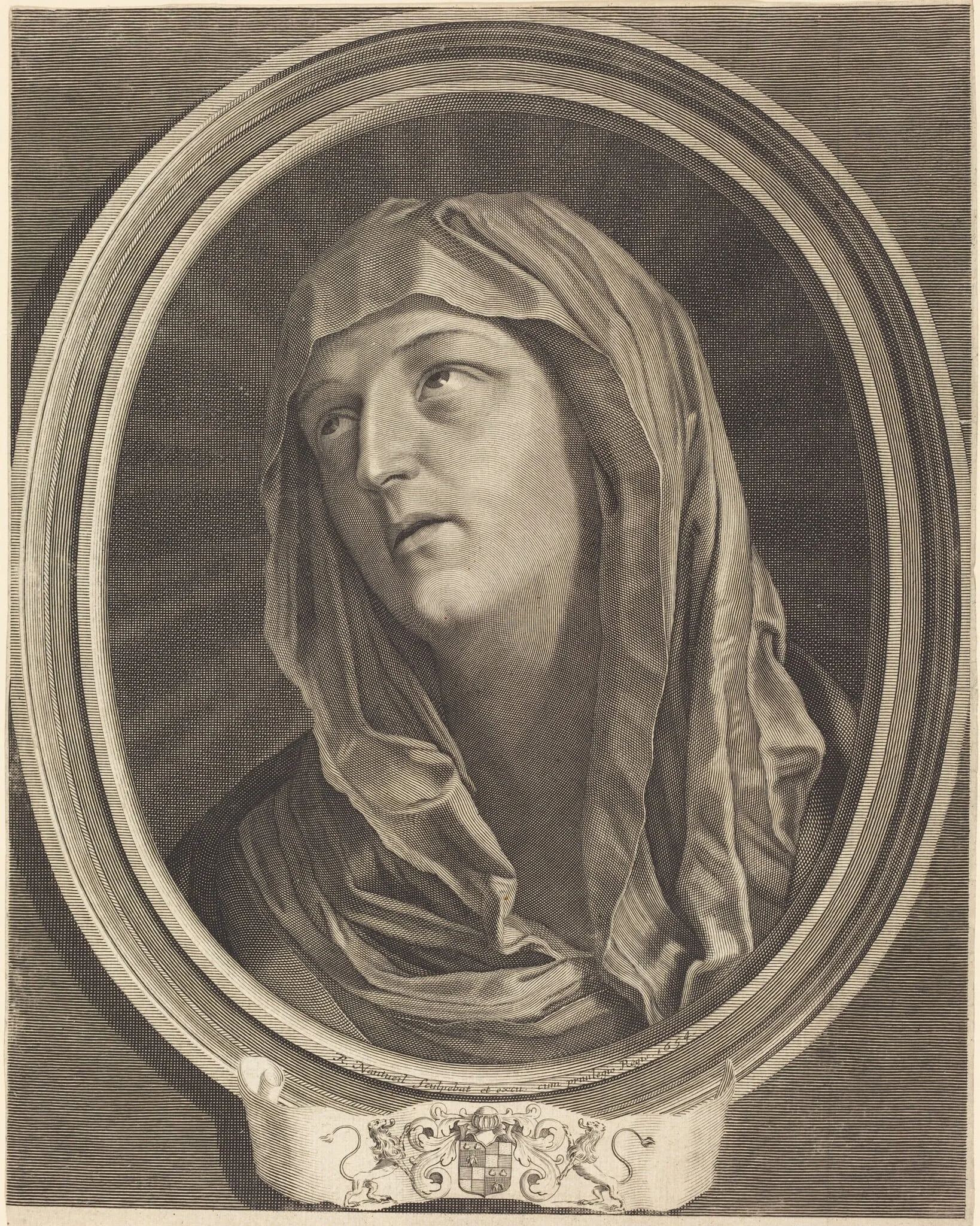 Mater Dolorosa, by Robert Nanteuil, ink, 1654