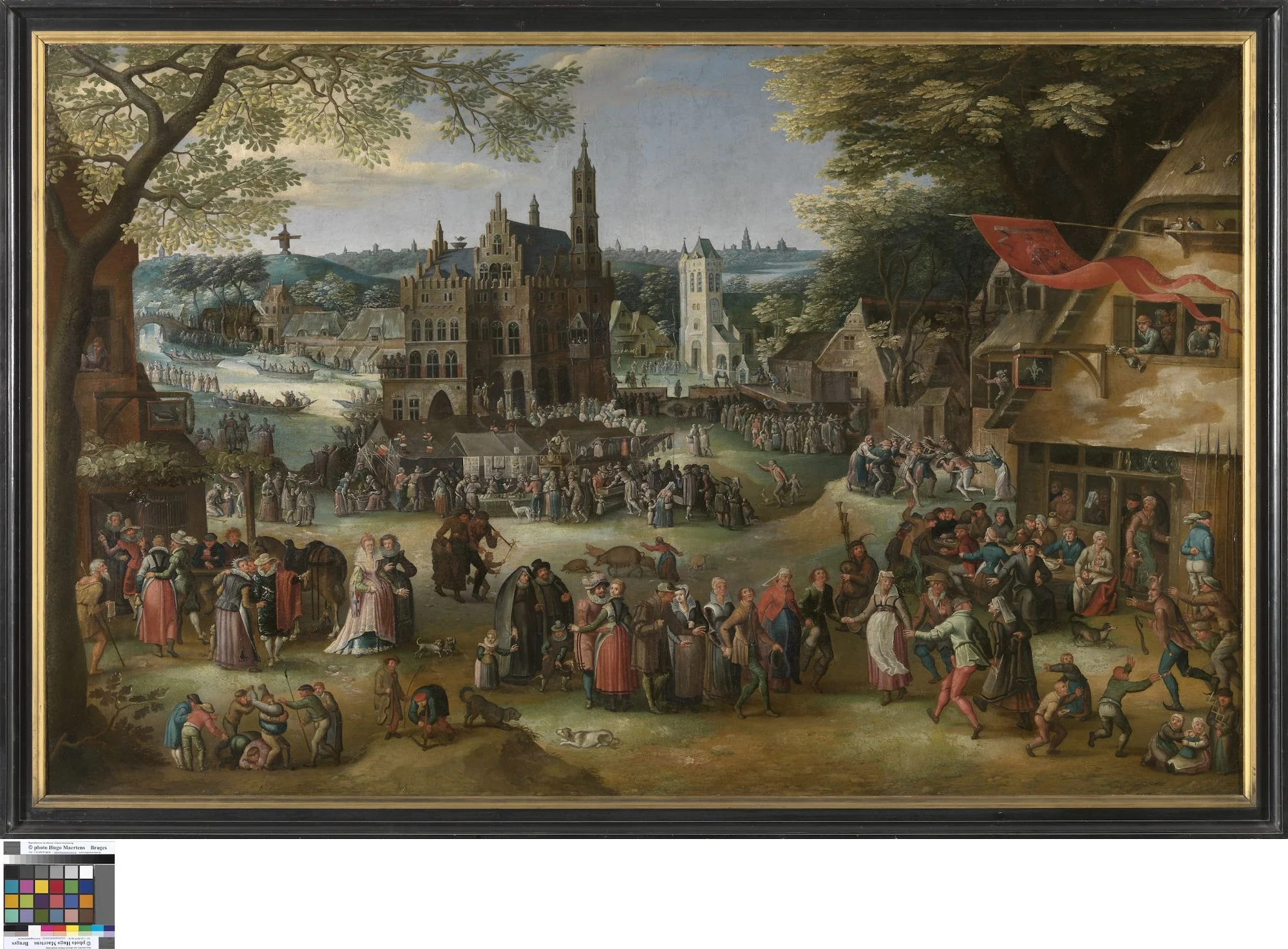 Dorpskermis, by David Vinckboons, oil, 1601