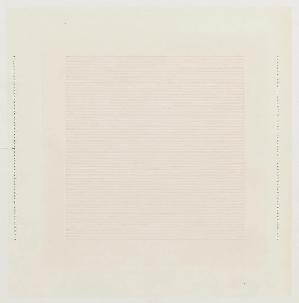 Untitled, by Agnes Martin, graphite, 1964