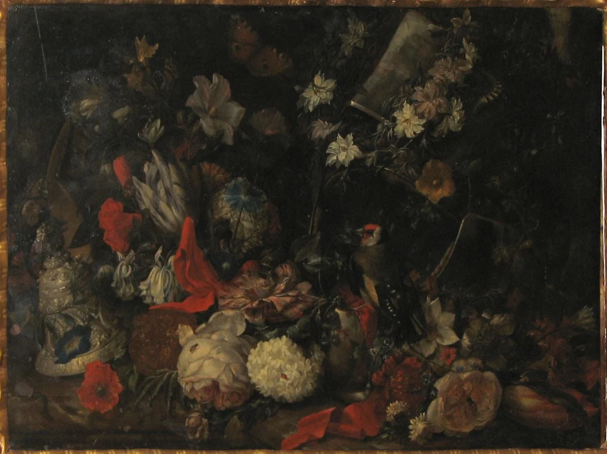 Natură moartă cu un clopoțel, by Johann Rudolf Byss, unspecified, 1690