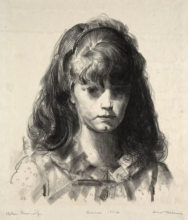 Head of Anne, by George Bellows, 1923
