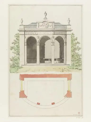 Drawing of a pavilion