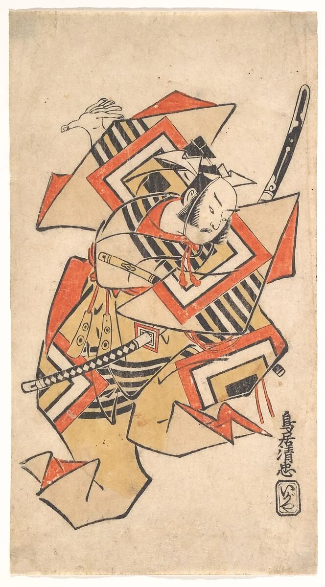 Untitled, by Torii Kiyotada, ink, 1715