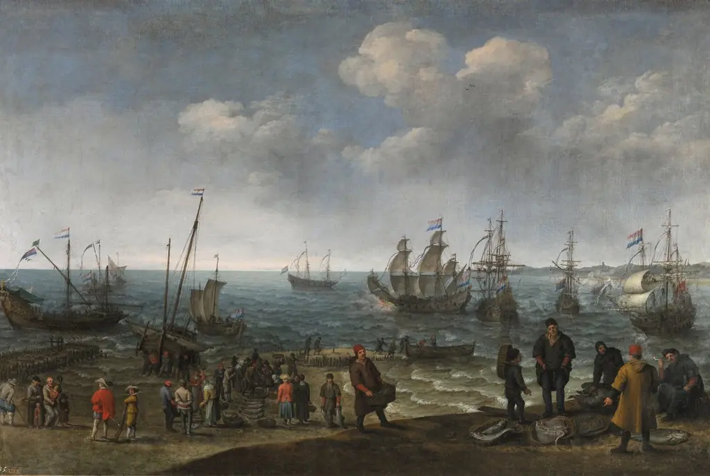 Beach with Fishermen