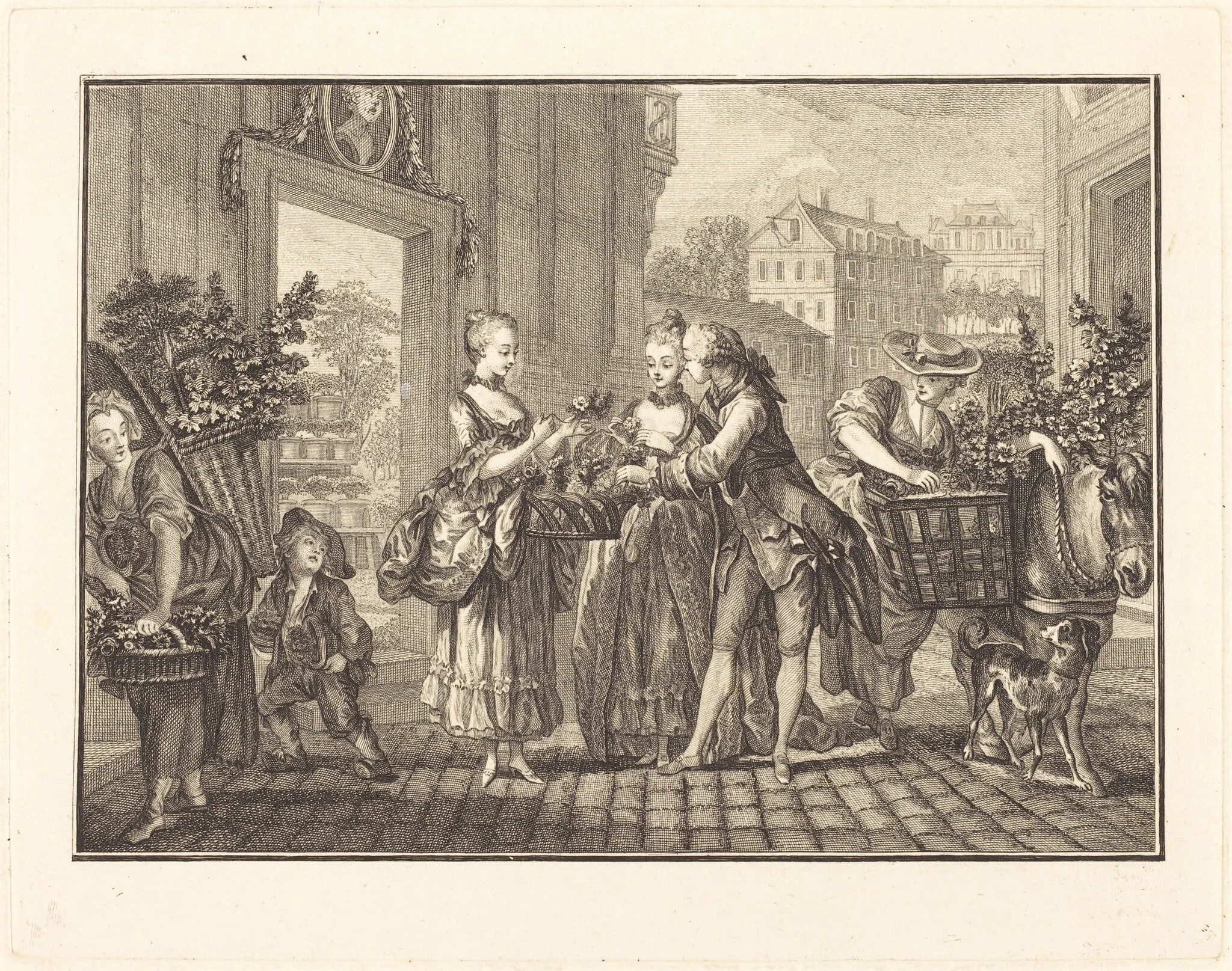 Le printemps, by Joseph de Longueil, ink, 1761