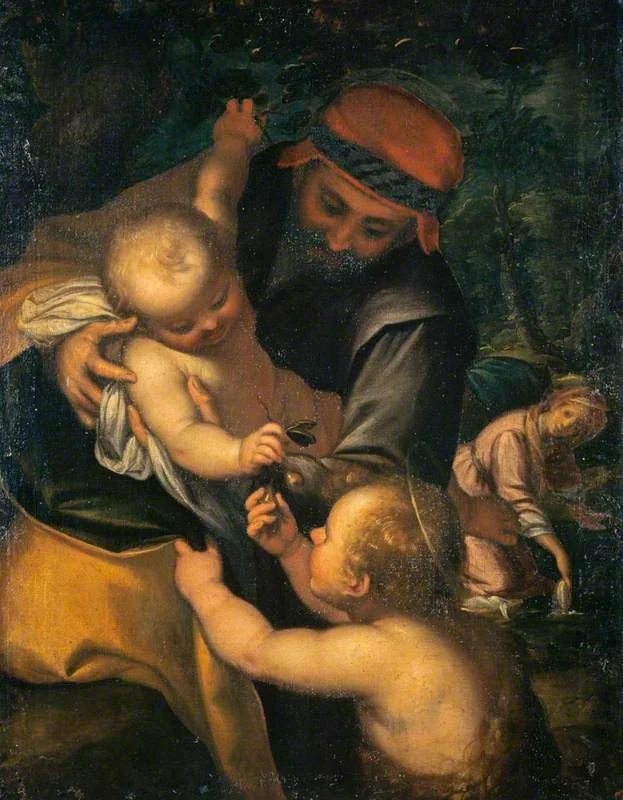 The Rest on the Flight into Egypt, by Giovanni Battista Paggi, oil, 1600