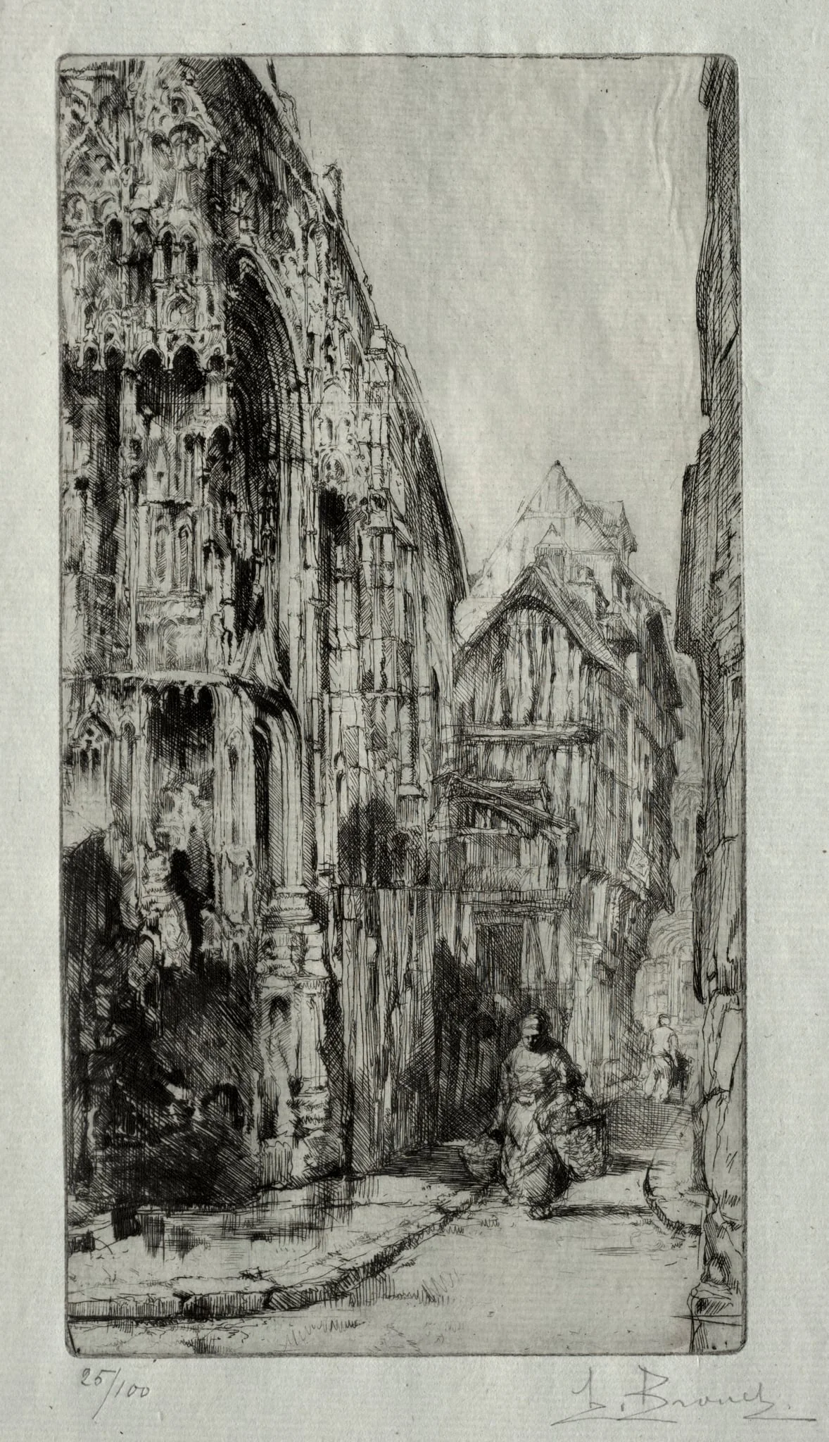 Saint-Etienne des Tonneliers a Rouen, by Auguste Brouet, 1925