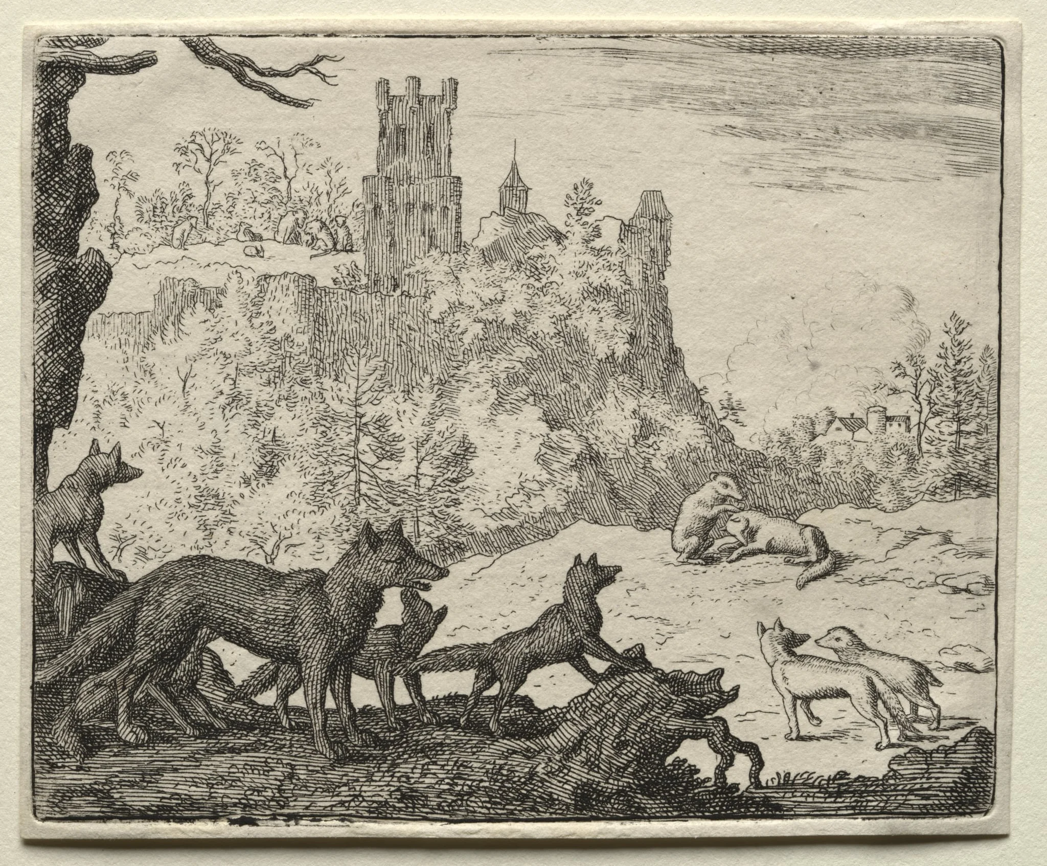 Reynard the Fox:  Reynard and the Badger Depart for Court, by Allart van Everdingen, 1662